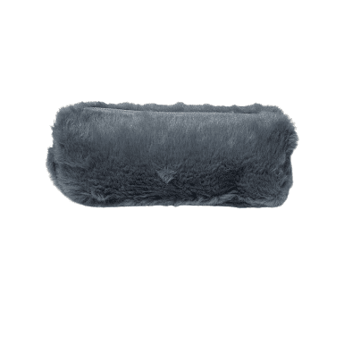 Fluffy Accessory Pouch Gray